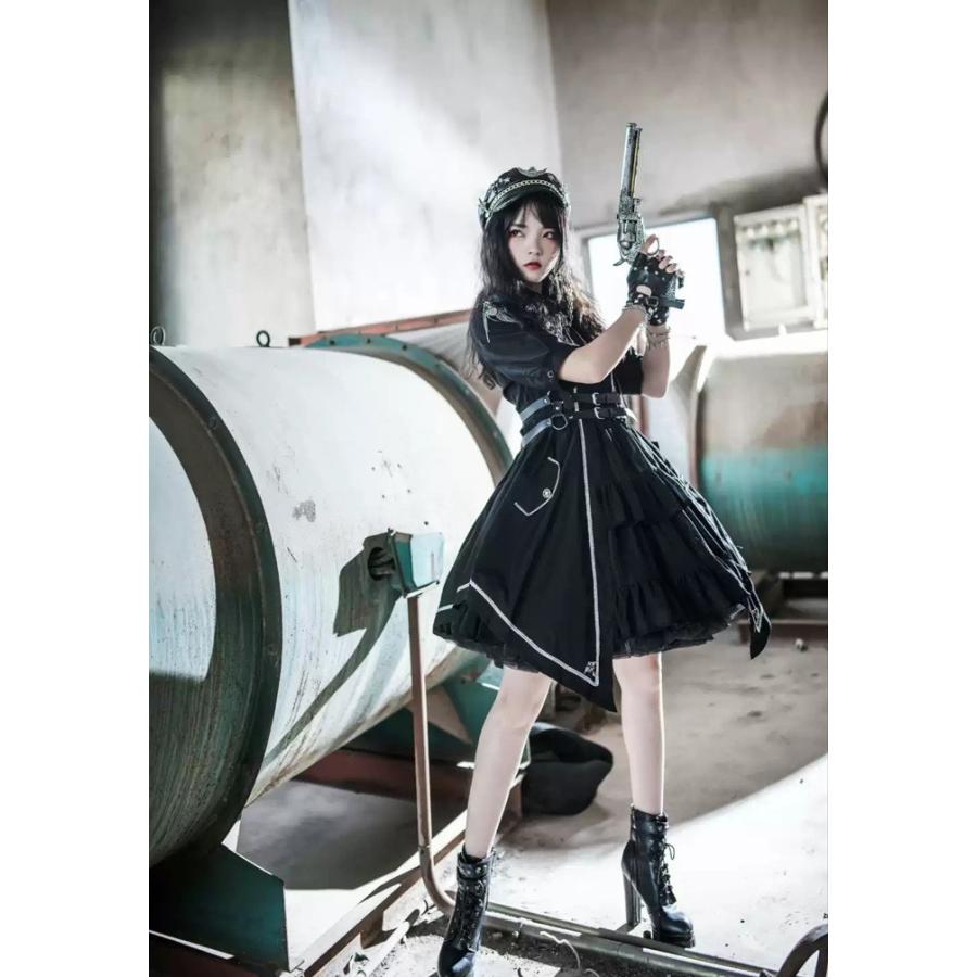 【最終値下げ】軍服風　ゴシック　ミリタリー　コスプレ ゴスロリ ワンピース 軍服 ロリータ レディース ゴシック ミリタリー