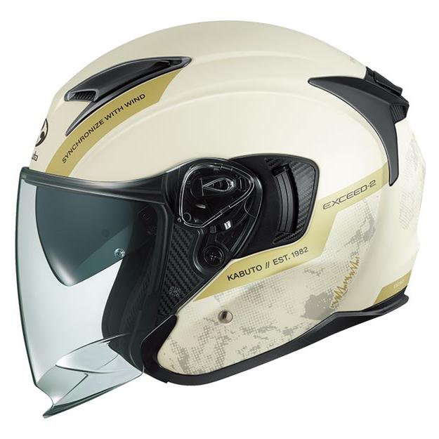EXCEED OGK KABUTO EXCEED2 DUNE フラットアイボリー L(59-60