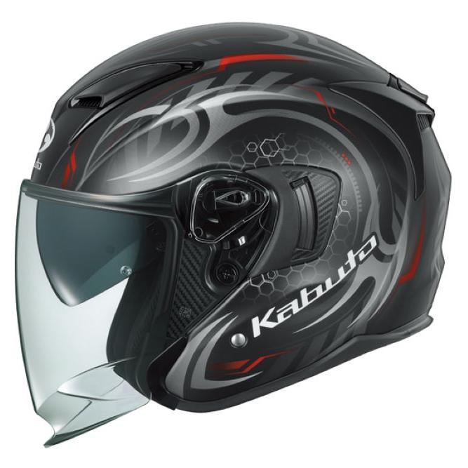EXCEED OGK KABUTO EXCEED2 CYBER フラットブラックレッド L(59-60