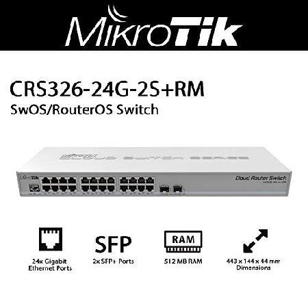 最新最全の switch network CRS326-24G-2S+RM Mikrotik L2 並行輸入品 (10/100/1000) Ethernet Gigabit スイッチングハブ