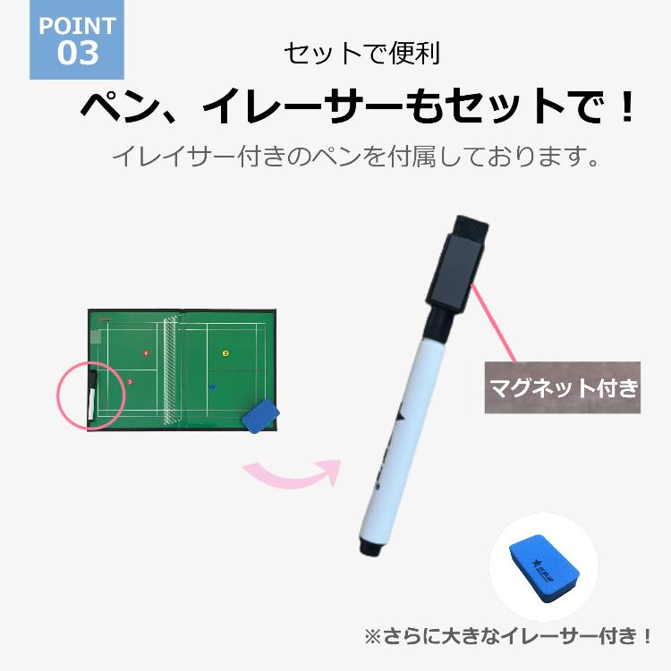 バドミントン バトミントン コーチングボード 作戦盤 A4 マグネット