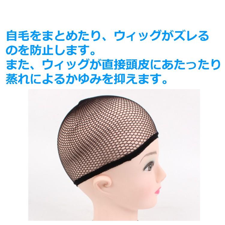 ウィッグ かつら ネット さらにお得な10枚セット 黒 ブラック