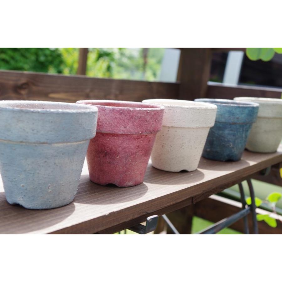 ハンドメイド 多肉植物寄せ植えに リメイク鉢 ブルーグレー