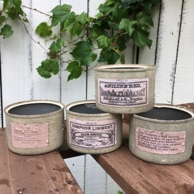 ハンドメイド 多肉植物寄せ植えに リメイク缶s 01 アーミーグリーン 高い素材