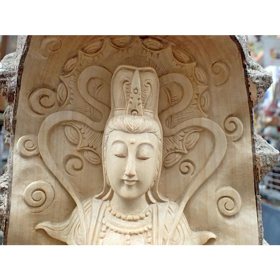 木佛 観世音菩薩＿木彫り(2,382g)、仏像 【公式通販】