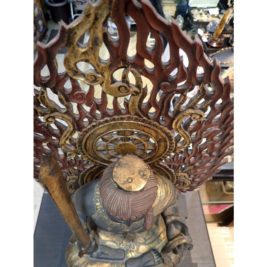 不動明王(木彫り)_5,834g、仏像 アウトレット 楽天市場】木彫り 仏像