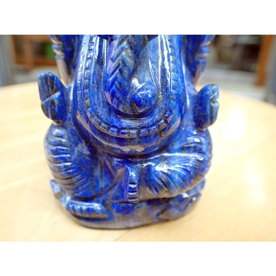 ガネーシャ ＿ラピスラズリ(400g)【天然石】インドの神様 : ganesha 