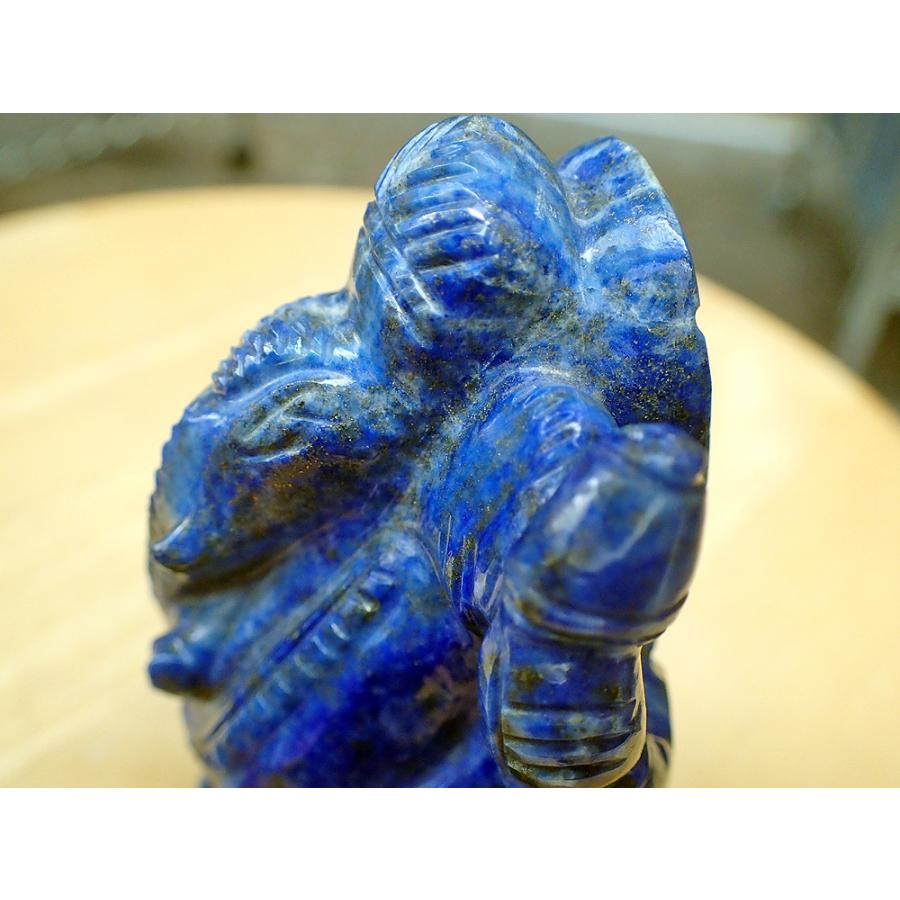 ガネーシャ ＿ラピスラズリ(400g)【天然石】インドの神様 : ganesha 