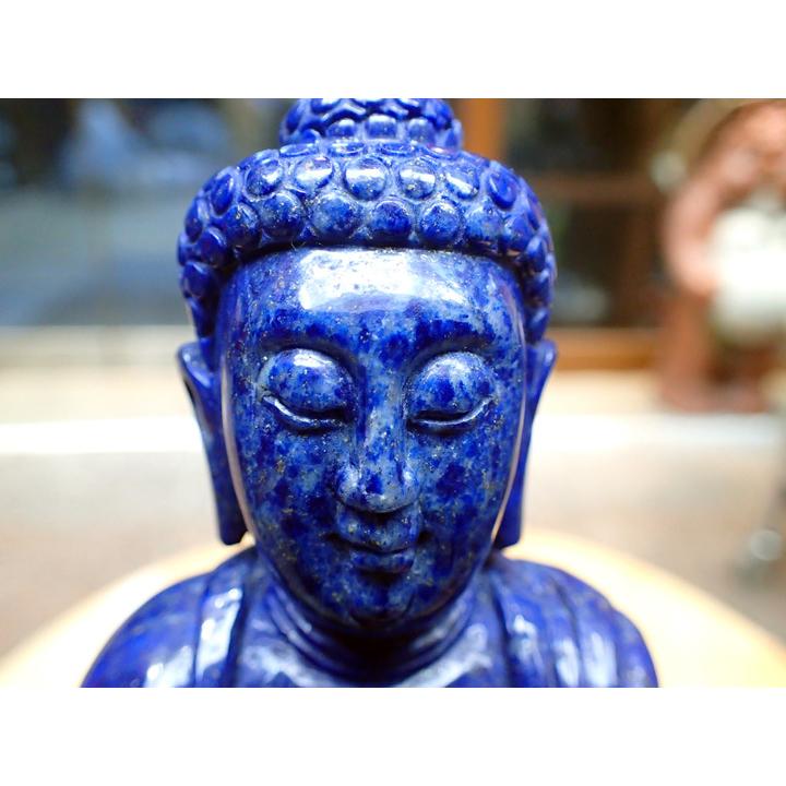 日本公式サイト 阿弥陀如来像 (ラピスラズリ)_735g【天然石】仏像