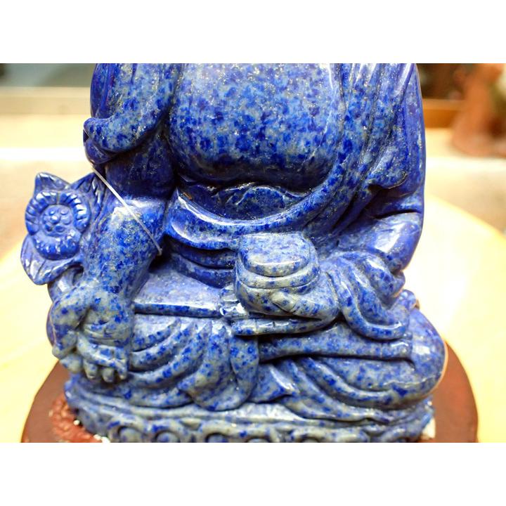 日本公式サイト 阿弥陀如来像 (ラピスラズリ)_735g【天然石】仏像