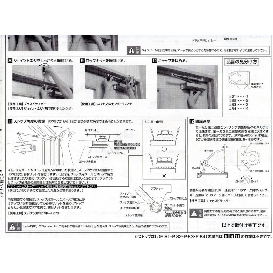 NewStar ドアクローザ ニュースター P182K ブラック（黒） ストップ
