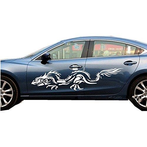 Fochutech 1セット車自動ボディステッカースポーツ自己粘着Side Truckビニールグラフィックスデカールドラゴントーテム柄