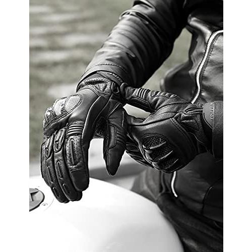 産地直送品 INBIKE オートバイ用グローブ 本革 パワースポーツ オートバイ用グローブ ブラック XXL