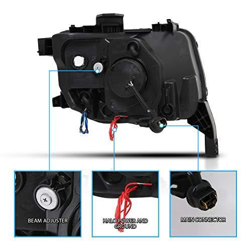 【値段交渉可：送料込】 AmeriLite プロジェクターヘッドライト ヘイロー ブラック ホンダエレメント用 - 助手席と運転席側 【DGJ1498110062】(53915円)