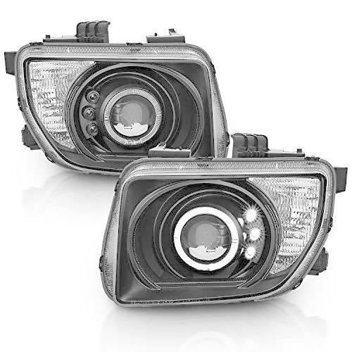 【値段交渉可：送料込】 AmeriLite プロジェクターヘッドライト ヘイロー ブラック ホンダエレメント用 - 助手席と運転席側 【DGJ1498110062】(53915円)