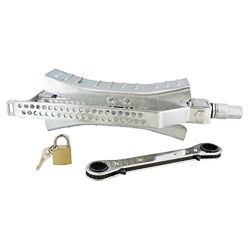 Dumble RV Tire Chock Trailer Wheel Lock RV Wheel Stabilizerカンマ Metal Locking Wheel Stop RV