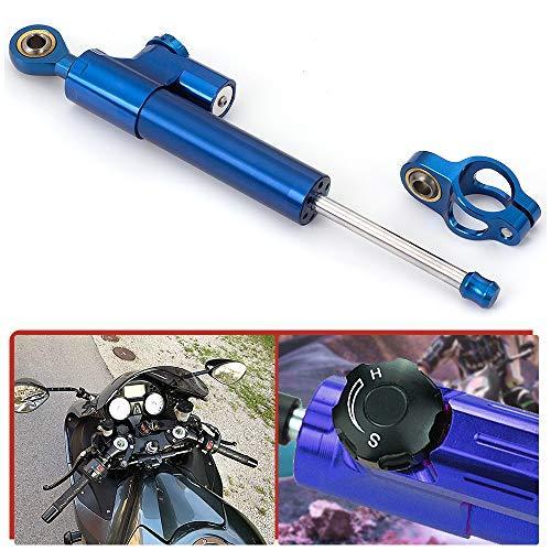 255mm ユニバーサル オートバイ アジャスタブル ステアリングダンパー スタビライザー 安全コントロール リニア リバース GSXR