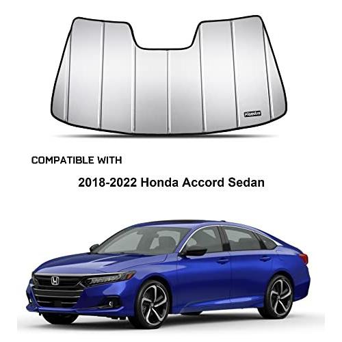 販売売り Pigenius フロントガラス サンシェード 2018-2021 Honda Accord セダン、カスタムフィット サンバイザー - 究極の折りたたみサンシェード