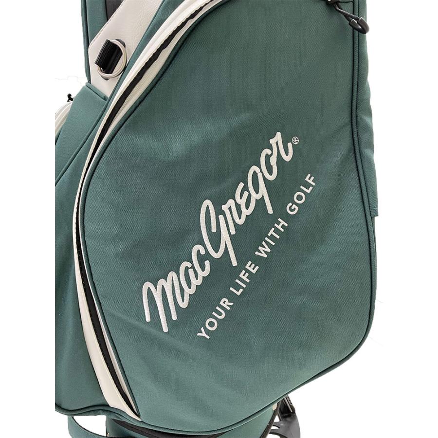 MacGregor 緑色キャディバッグ・本間製シューズバッグ付き MacGregor STAND CADDIE BAG マクレガースタンドキャディバッグ 9.5型
