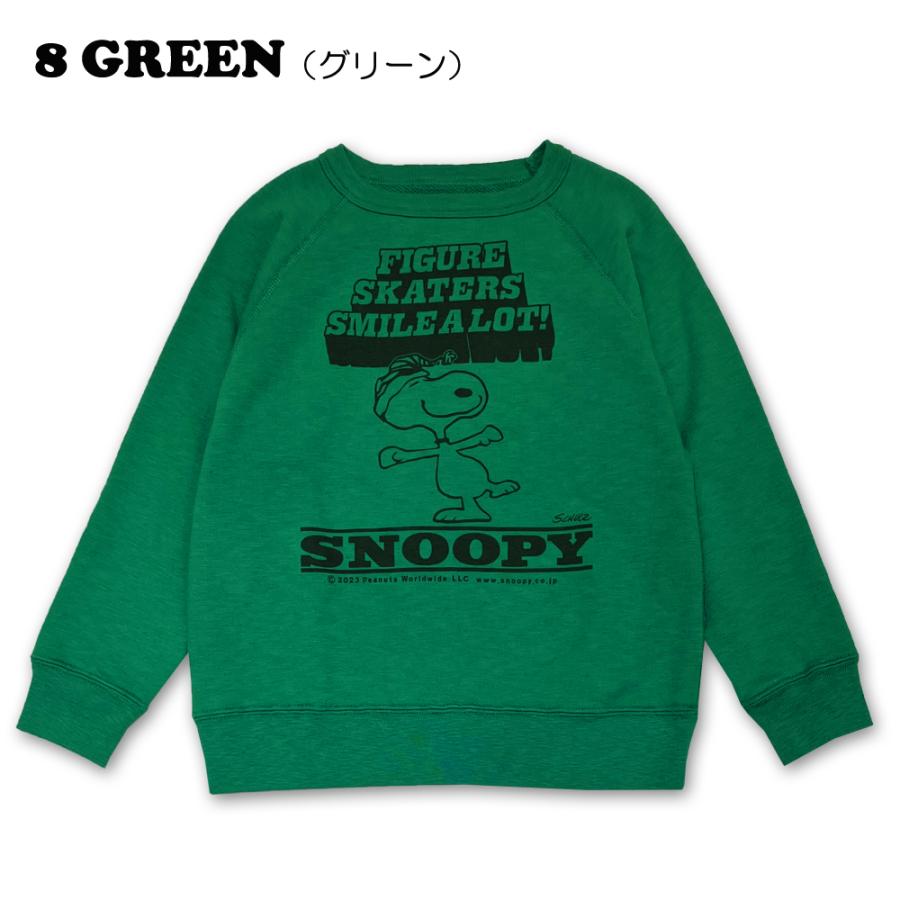 トレーナー DENIM DUNGAREE(デニムダンガリー) dd3738401-トンプキン裏毛 SNOOPY SKATER スウェット（ブラック、グレー、グリーン、クレイジー1）130-140cm｜poruka｜04