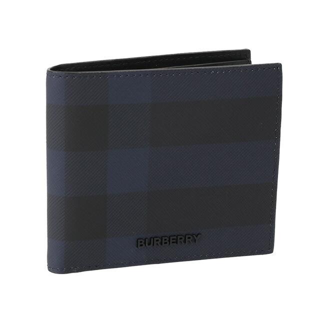 チェック＆レザー バイフォールドウォレット BURBERRY 二つ折り財布