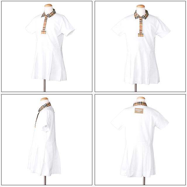 美品　バーバリー　ヴィンテージチェックトリムコットンピケポロシャツドレス 6y 美品バーバリーヴィンテージチェックトリムコットンピケ