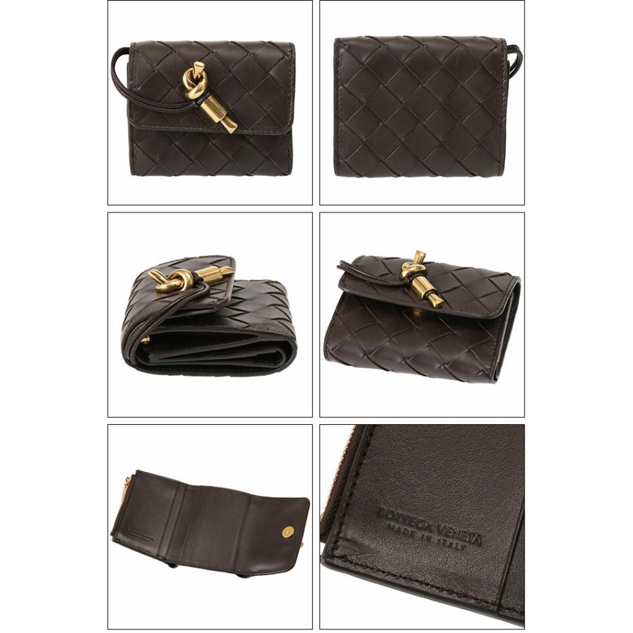 ボッテガヴェネタ／BOTTEGA VENETA "アンディアーモ 三つ折りファスナーウォレット"小財布・ミニウォレット(フォンデンテ・ブラウン) 741496 VCPP2 2190／FO｜posecafe2｜03