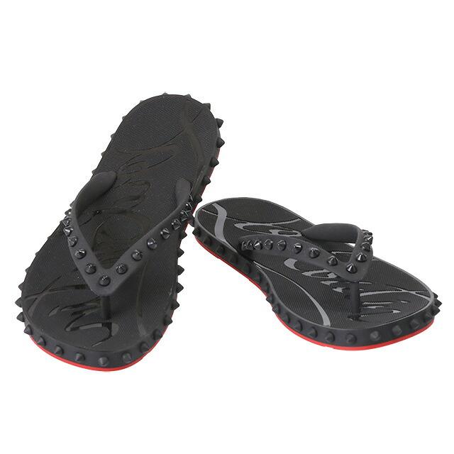 関送込 Christian Louboutin スーパールービフリップ サンダル Super Loubi Flip Women - Flip-flops - Rubber - Bianco