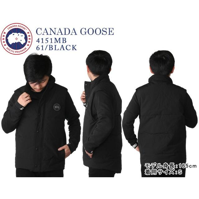 カナダグース・ブラックレーベル／CANADA GOOSE・BLACK LABEL "GARSON VEST・ギャルソンベスト"メンズダウンベスト(ブラック・コースタルグレー) 4151MB 61｜posecafe2｜02