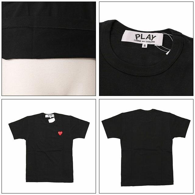 プレイ・コムデギャルソン／PLAY Comme des Garcons ハート刺繍ロゴ・半袖クルーネックTシャツ(ブラック・ホワイト) AZ-T108-051-1／AZ-T108-051-2｜posecafe2｜04