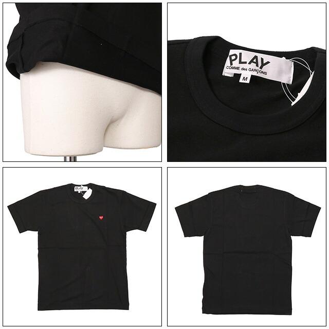 プレイ・コムデギャルソン／PLAY Comme des Garcons スモールハート刺繍ロゴ・半袖クルーネックTシャツ(ブラック・ホワイト) AZ-T304-051-1・AZ-T304-051-2・｜posecafe2｜04