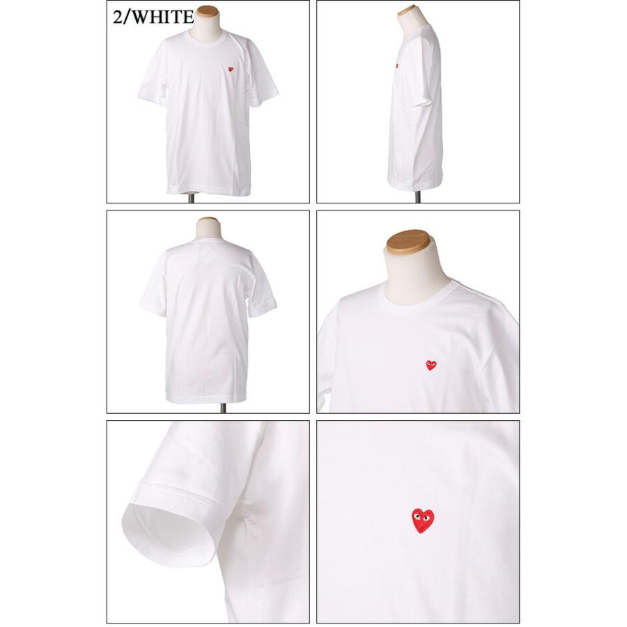 プレイ・コムデギャルソン／PLAY Comme des Garcons スモールハート刺繍ロゴ・半袖クルーネックTシャツ(ブラック・ホワイト) AZ-T304-051-1・AZ-T304-051-2・｜posecafe2｜05