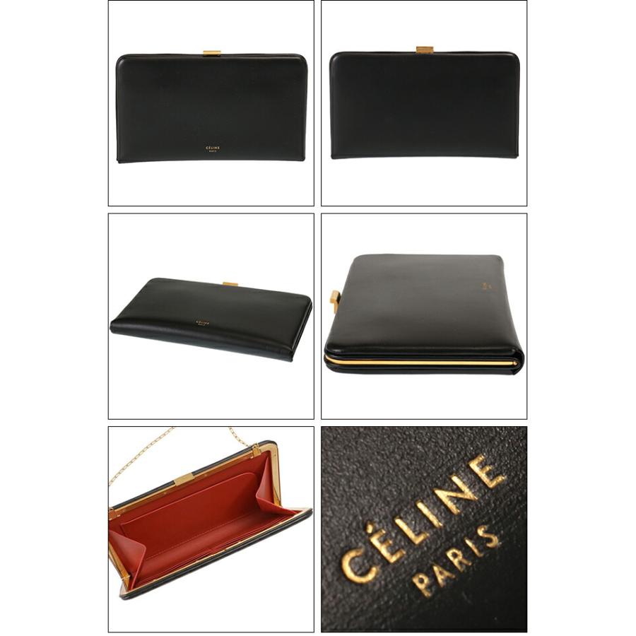 セリーヌ／CELINE ポーチ付き 斜め掛けチェーンショルダーバッグ・長財布・クラッチバッグ(ブラック) 10A43 3A4C 38NO／BLACK｜posecafe2｜03