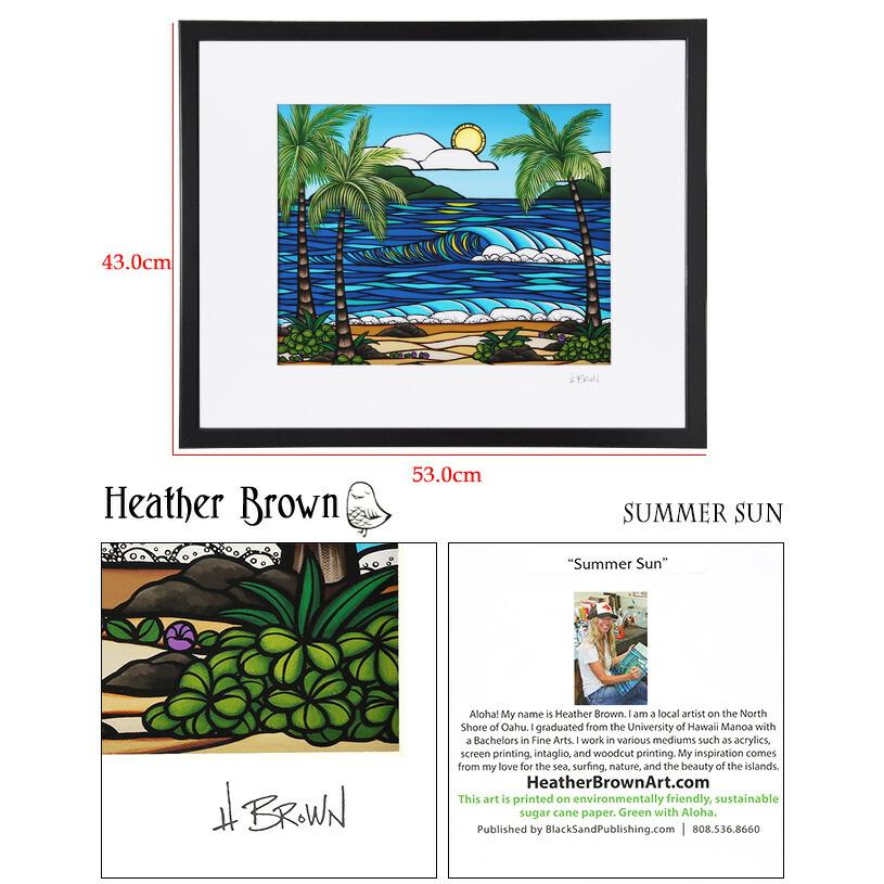 ヘザーブラウン／HEATHER BROWN "ART PRINT W50.8×H40.6cm・SUMMER SUN・アートプリント・サマーサン"Lサイズ横・サイン入り・絵画 HB9622P／SUMMER SUN｜posecafe2｜02