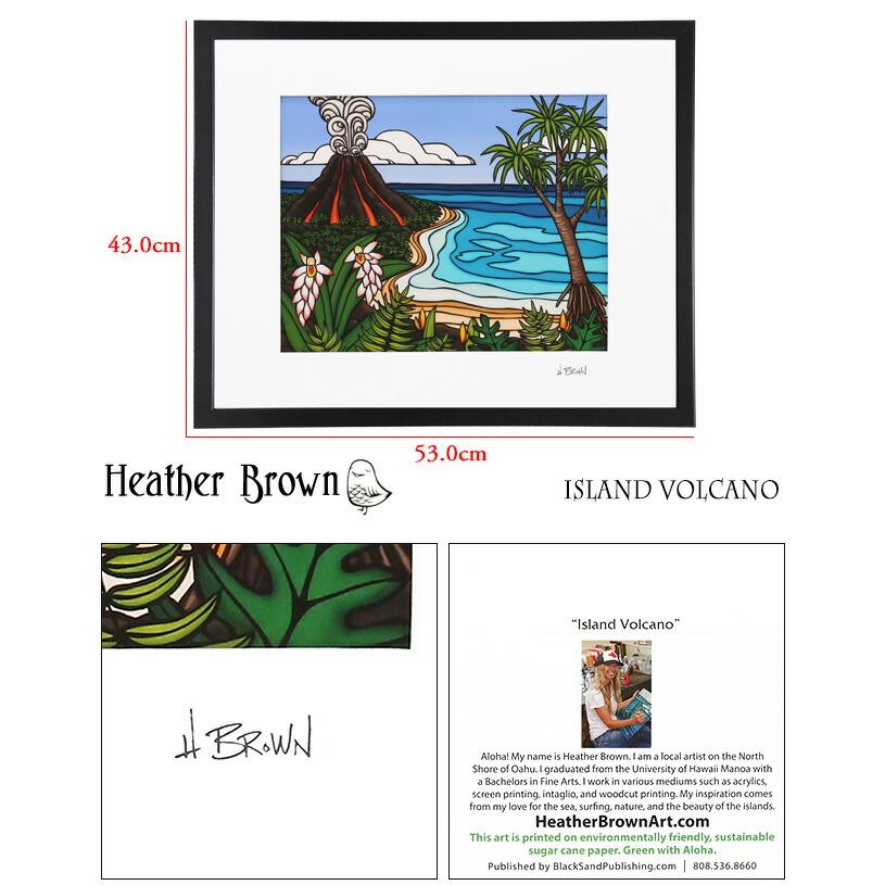 ヘザーブラウン／HEATHER BROWN "ART PRINT W50.8×H40.6cm・ISLAND VOLCANO・アートプリント・アイランドボルケーノ"Lサイズ横・サイン入り・絵画 HB9682P・｜posecafe2｜05