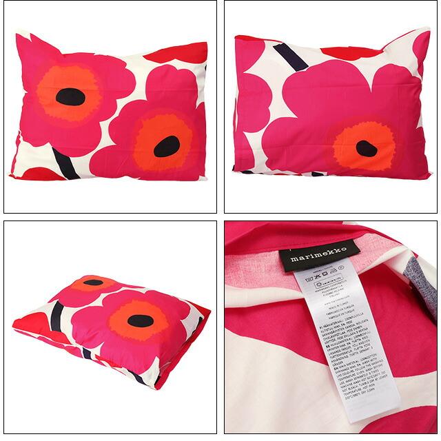 マリメッコ／MARIMEKKO "UNIKKO PILLOW CASE 50*60・ウニッコ ピローケース"50×60cm・北欧デザイン・枕カバー(ホワイト×レッド) 69081 001／WHITE*RED｜posecafe2｜03