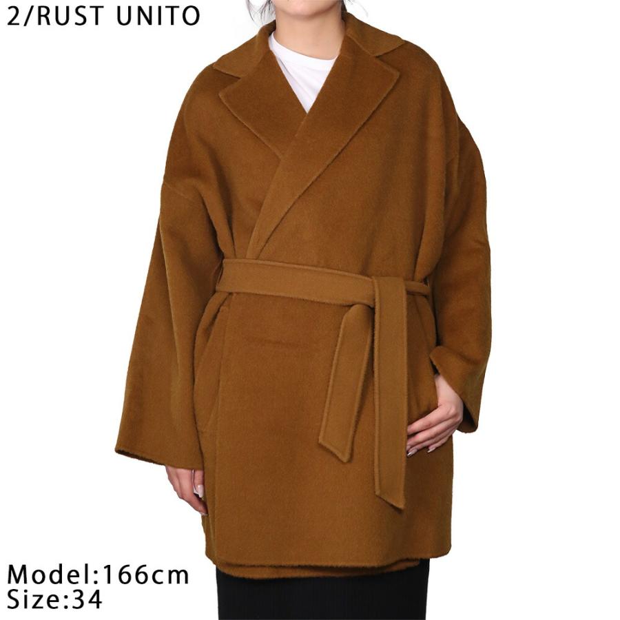 マックスマーラ カシミヤ混一枚仕立てガウンコート ベージュ