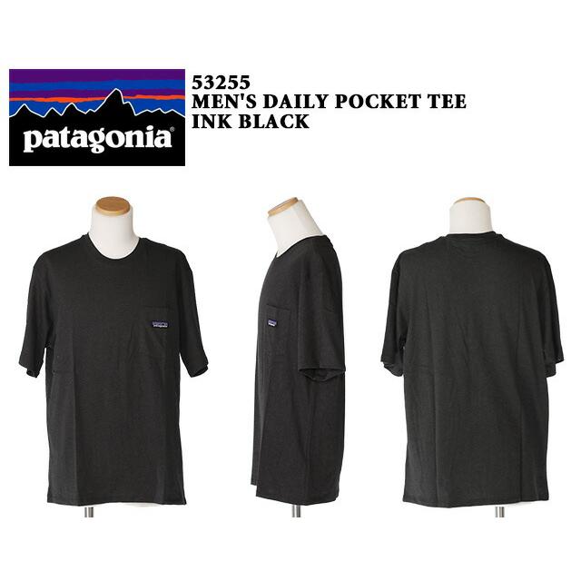パタゴニア／PATAGONIA "MEN'S DAILY POCKET TEE"メンズ・デイリー・ポケット・ティー・半袖クルーネックTシャツ・バックプリント (ブラック) 53255 INBK／I｜posecafe2｜02