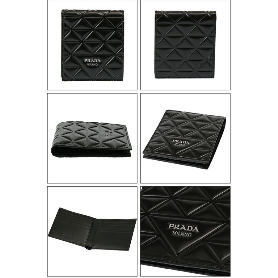 プラダ／PRADA ”ブラッシュドレザー 財布”2つ折り財布・札入れ(ブラック) 2MO513 SPAZZOLATO TRIA(2CNV)NERO｜posecafe2｜03