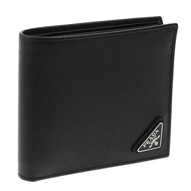 プラダ／PRADA エナメルスモールトライアングルロゴ・型押し 