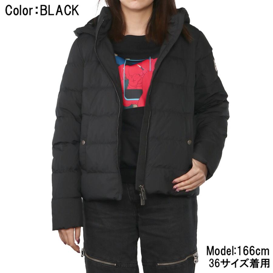 PYRENEX フード付きダウンジャケット 36サイズ ブラック