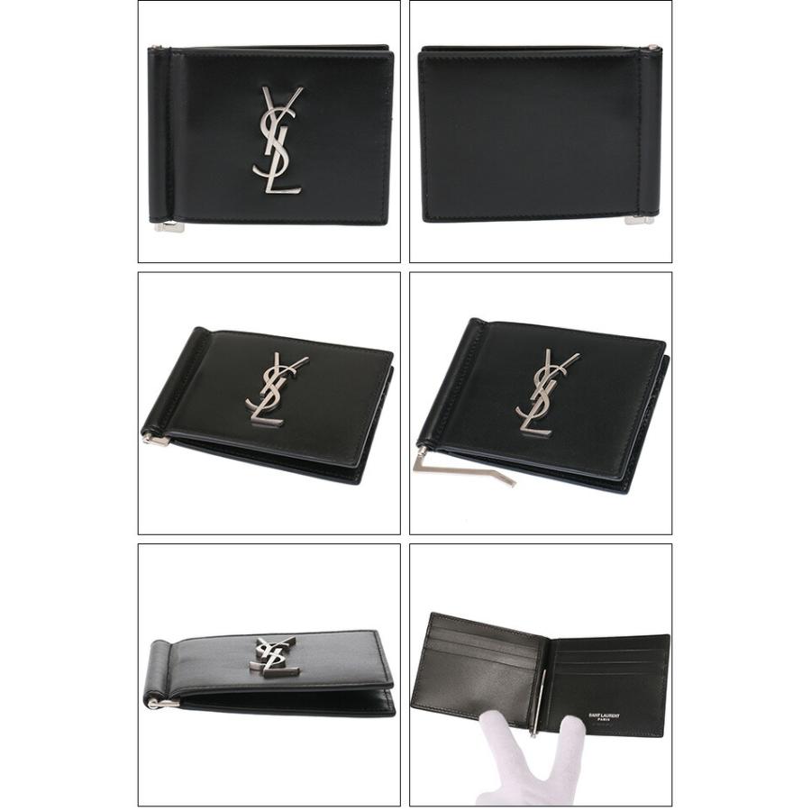 サンローラン・パリ／SAINT LAURENT PARIS "BILL CLIP WALLET・ビルクリップウォレット"マネークリップ・2つ折り財布(ブラック) 485630 0SX0E 1000／BLACK｜posecafe2｜03