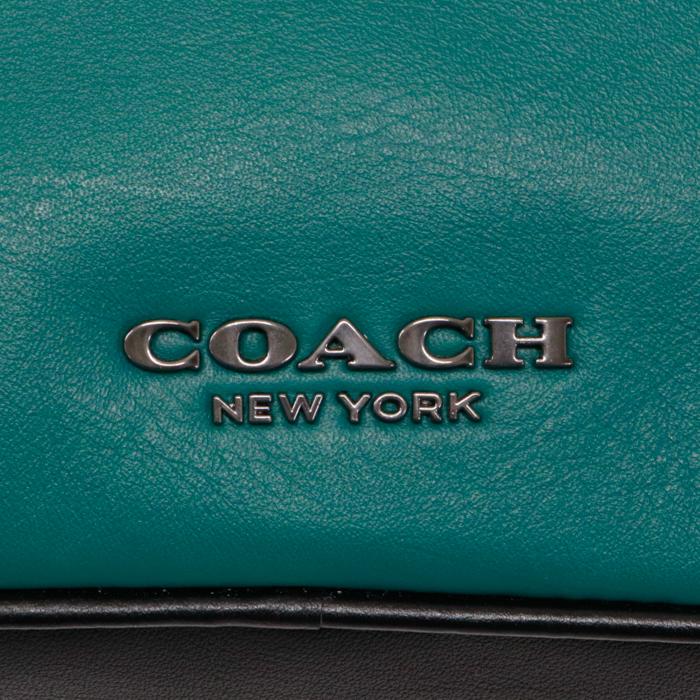 コーチ COACH ショルダーバッグ レザー PVC シグネチャー ポシェット 89938 グリーン / ブラック / ブラウン 美品 中古 mam15002｜posh｜06