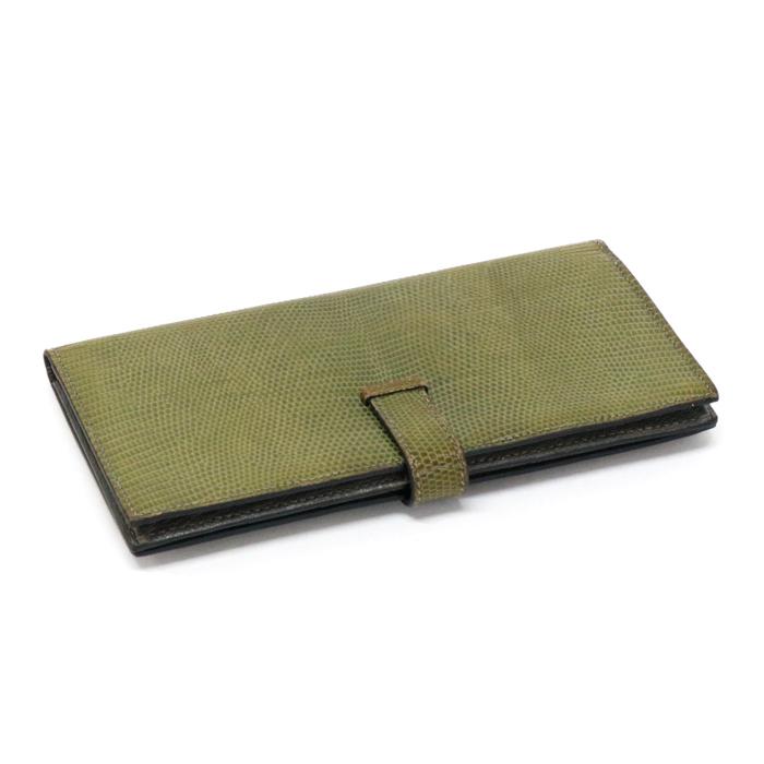 エルメス べアン リザード グリーン 長財布 エルメス べアン リザード グリーン 長財布