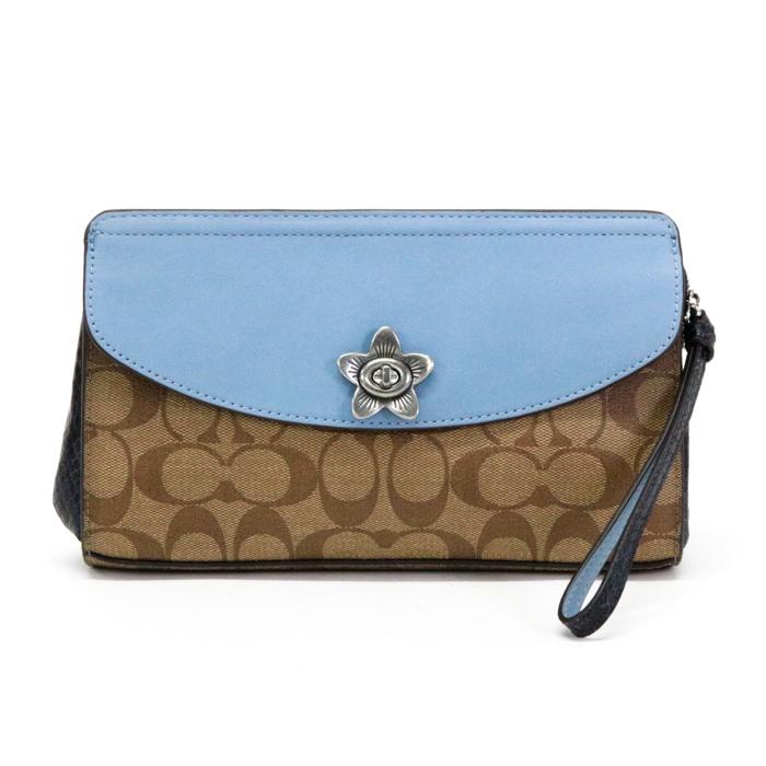 コーチ COACH クラッチバッグ PVC レザー シグネチャー 花柄 F72997  