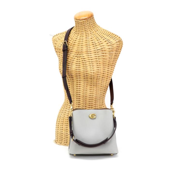 コーチ COACH ウィロウ バケット バッグ カラーブロック ポリッシュド 
