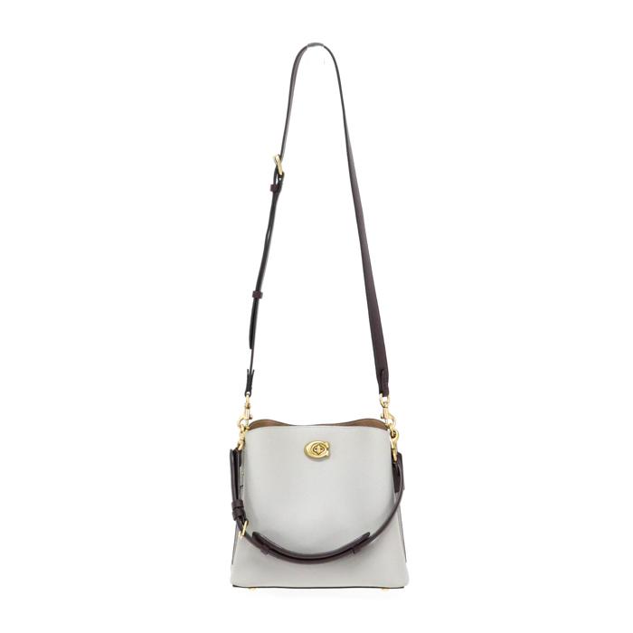 コーチ COACH ウィロウ バケット バッグ カラーブロック ポリッシュド 