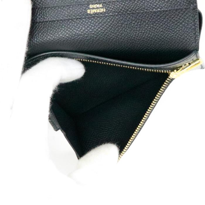 エルメス HERMES ベアン コンパクト エプソン (レザー) GD金具 Y刻印 