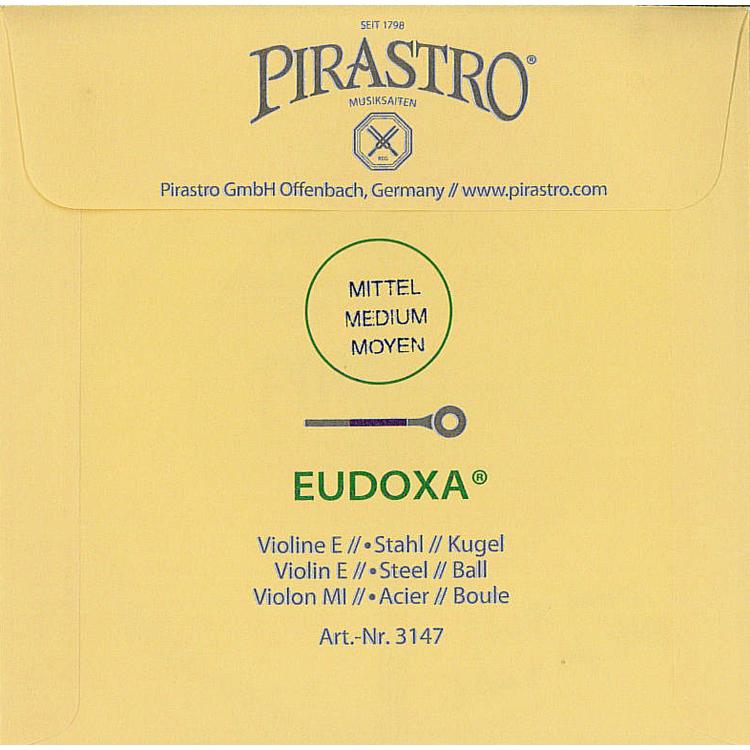 PIRASTRO EUDOXA バイオリン弦 【1/2サイズ】 PIRASTRO Eudoxa オイドクサバイオリン弦 1E スチール弦 各サイズ(3147