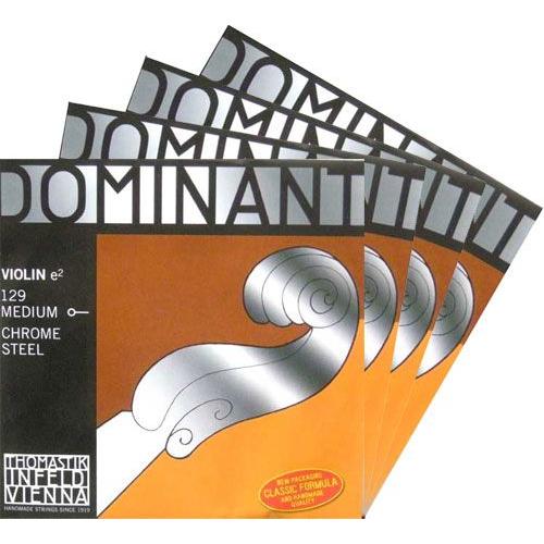 Dominant ドミナント バイオリン弦SET (1E=スチール・129/3D=アルミ巻・132）